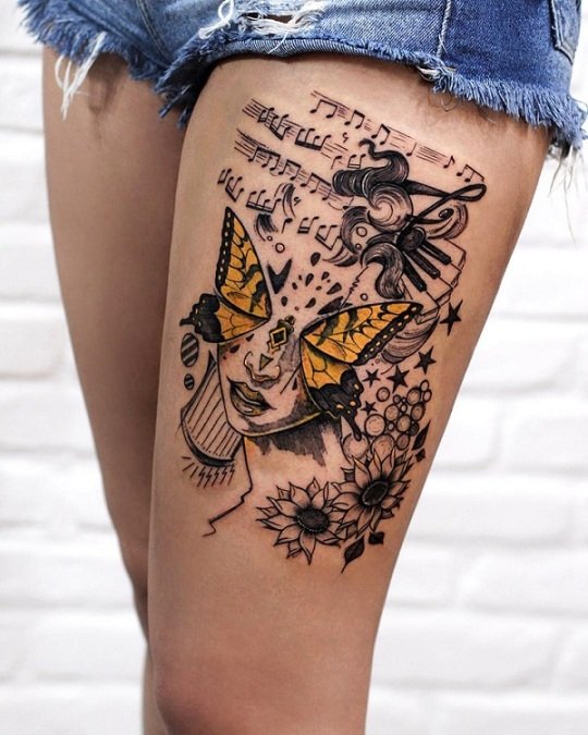 10 Back Of Thigh Tattoo Ideas For Women Nicestyles