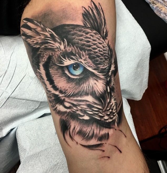 10 Great Horned Owl Tattoo Ideas Petpress Owl Tattoo Meaning Owl