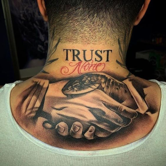 10 Popular Trust No One Gangster Style Tattoos