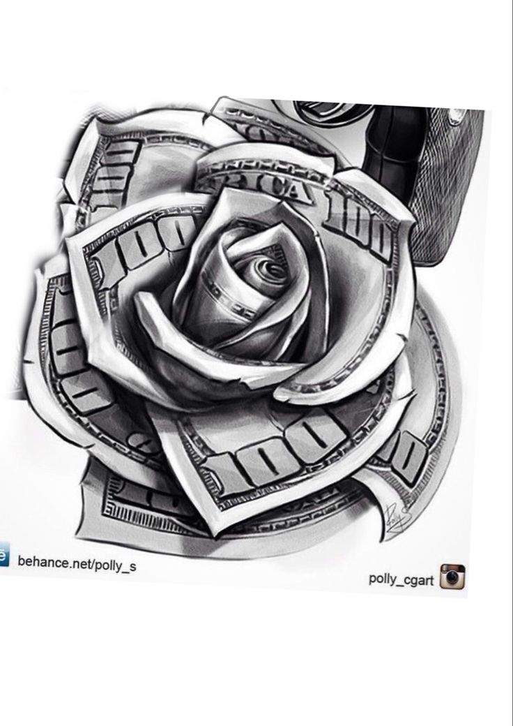 100 Dollar Bill Rose Tattoo: Meaning and Design Ideas