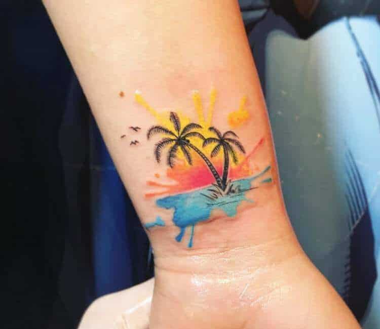 100 Inspirational Palm Tree Tattoos