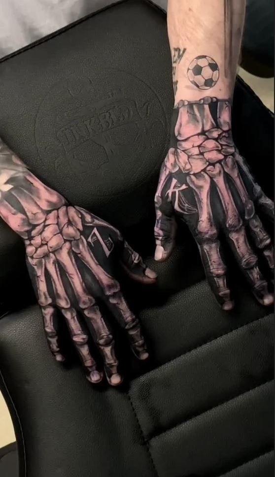 100 Skeleton Hand Tattoos Meanings Skeleton Hand Tattoo Skull Hand