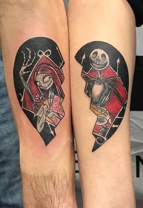 100 Unique Jack And Sally Tattoos The Nightmare Before Christmas