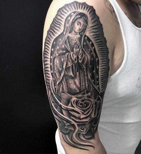 100 Virgin Mary Tattoos For Men Religious Design Ideas