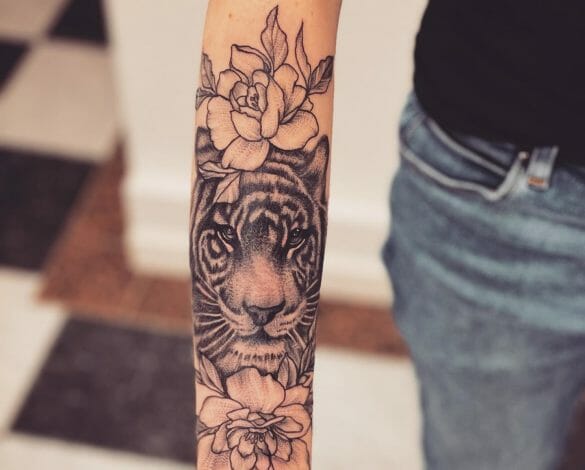 101 Best Tiger Flower Tattoo Ideas That Will Blow Your Mind