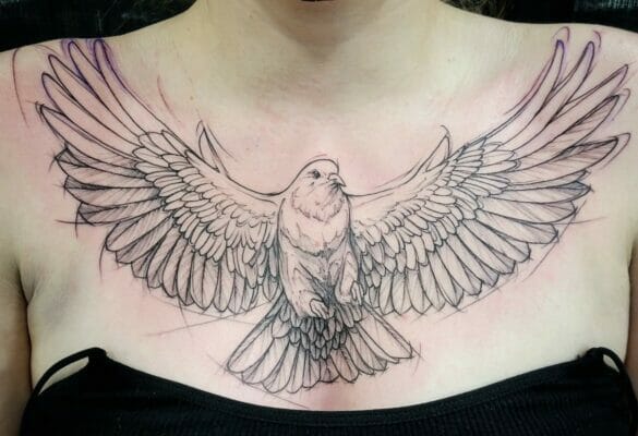 101 Outline Dove Tattoo That Will Blow Your Mind