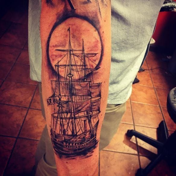 110 Traditional Ship Tattoos Designs 2020 Pirate Sailing Sunken