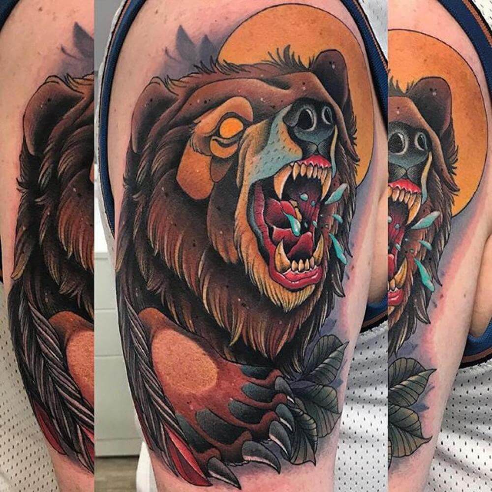 12 Neo Traditional Bear Tattoo Ideas Petpress