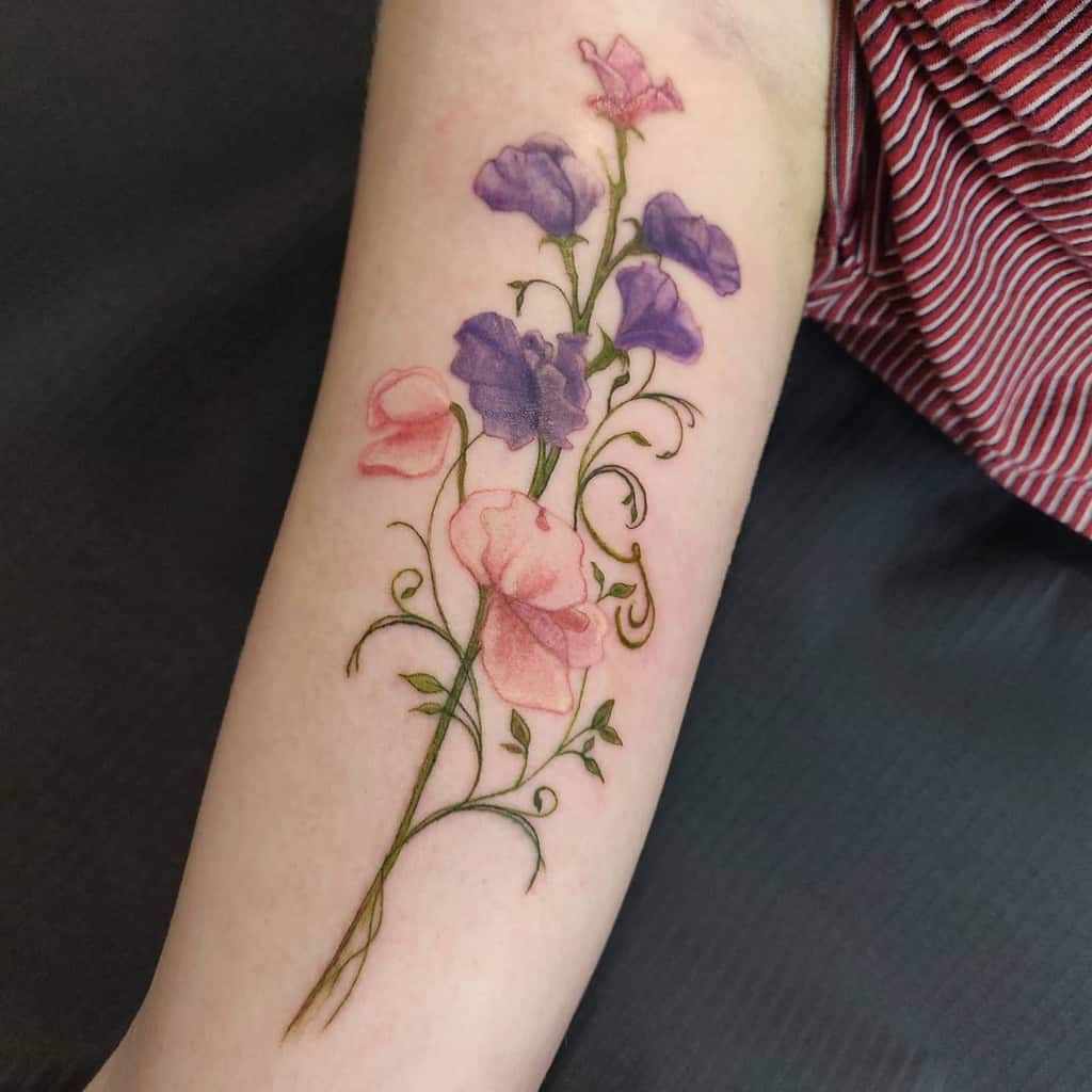 12 Sweet Pea Flower Tattoo Ideas In 2022 Sweet Pea Tattoo Sweet Pea