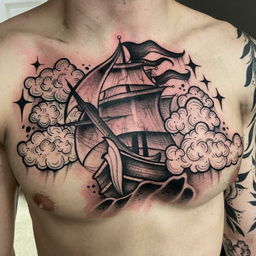 12 Traditional Pirate Ship Tattoo Ideas To Inspire You