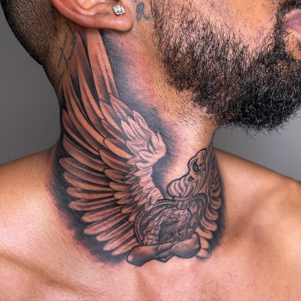 12 Wings Neck Tattoo Ideas To Inspire You Alexie