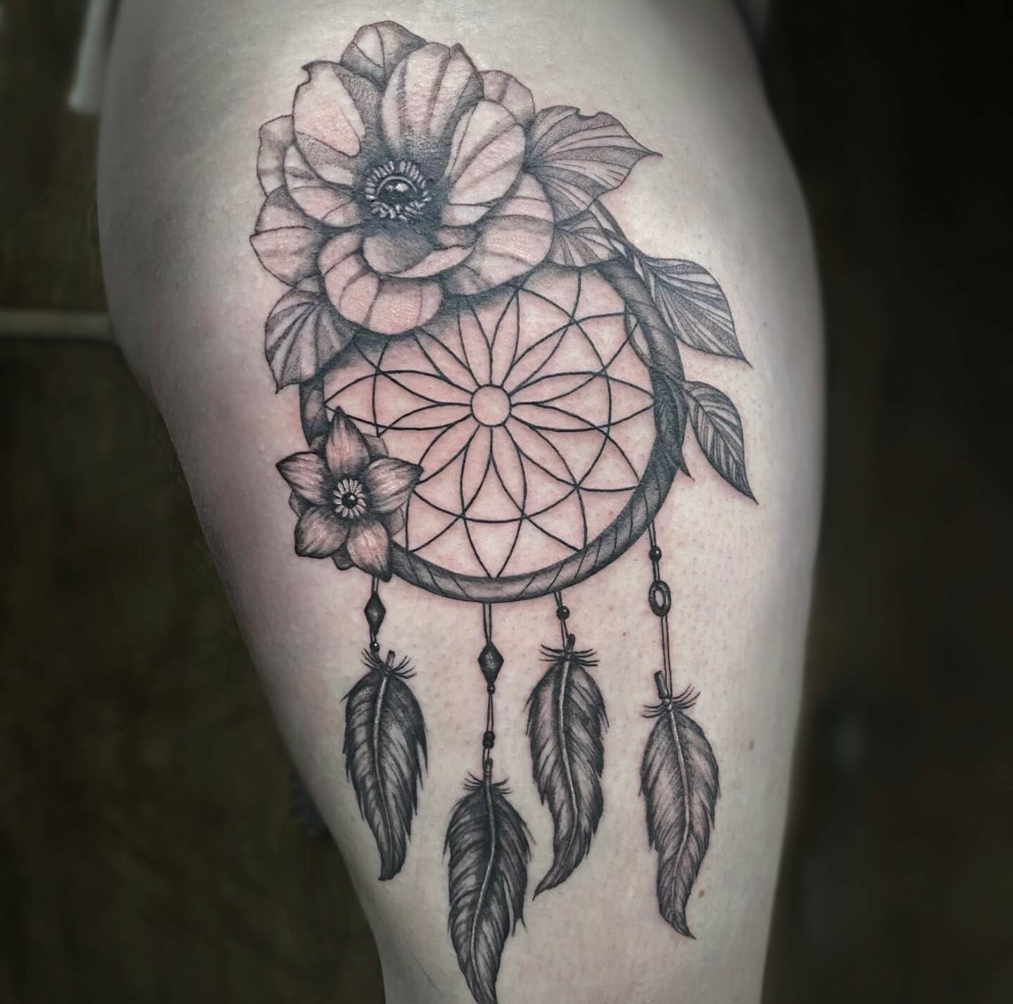 13 Thigh Unique Dream Catcher Tattoo Ideas That Will Blow Your Mind