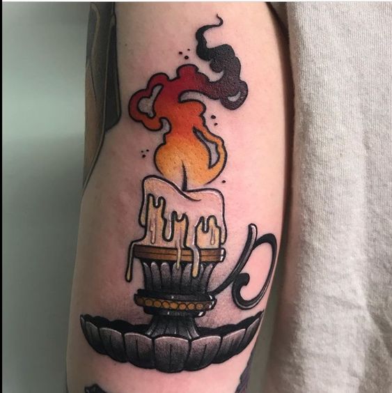 15 Mind Blowing Burning Candle Tattoos