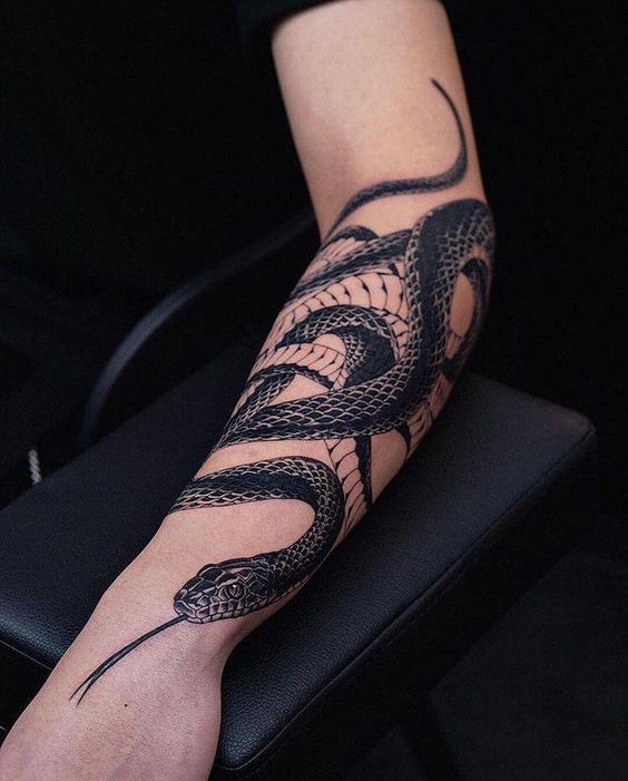 17 Snakes Wrapped Around Arm Tattoo Designs Ideas Tatueringsid Er