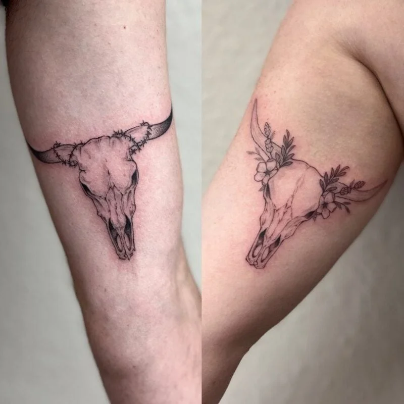 20 Bull Skull Tattoos To Grab By The Horns Body Artifact