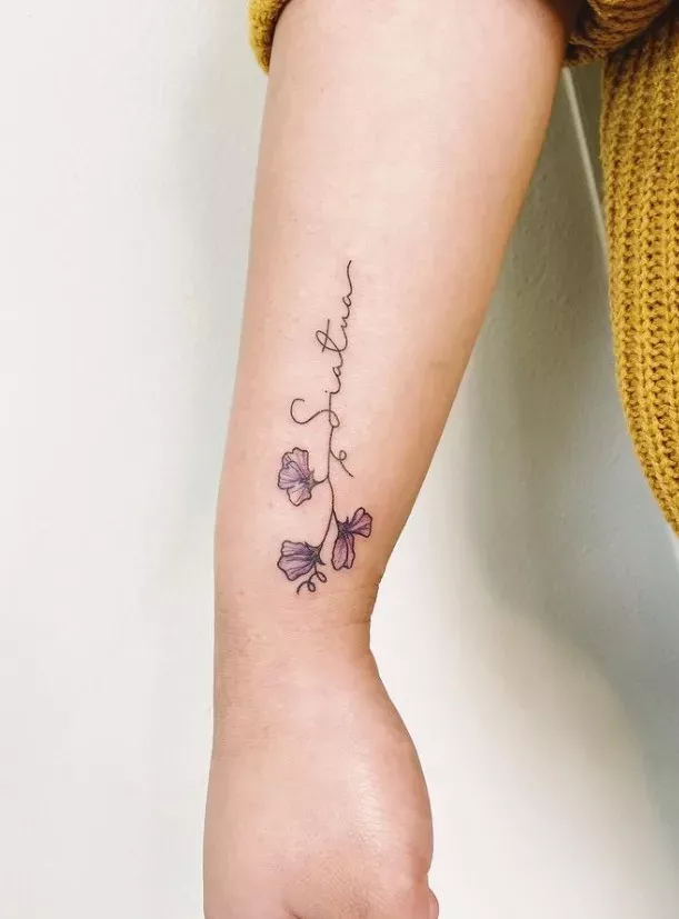 20 Charming Sweet Pea Flower Tattoo Ideas For Girls 2022 Artofit