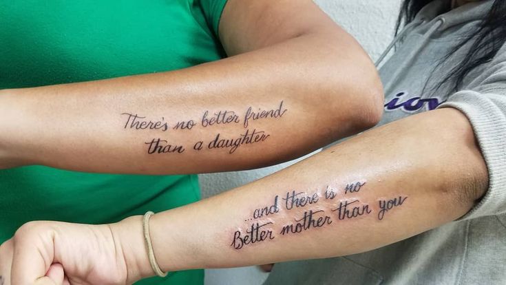 20 Heartwarming Mom And Daughter Quote Tattoos To Celebrate Your Bond