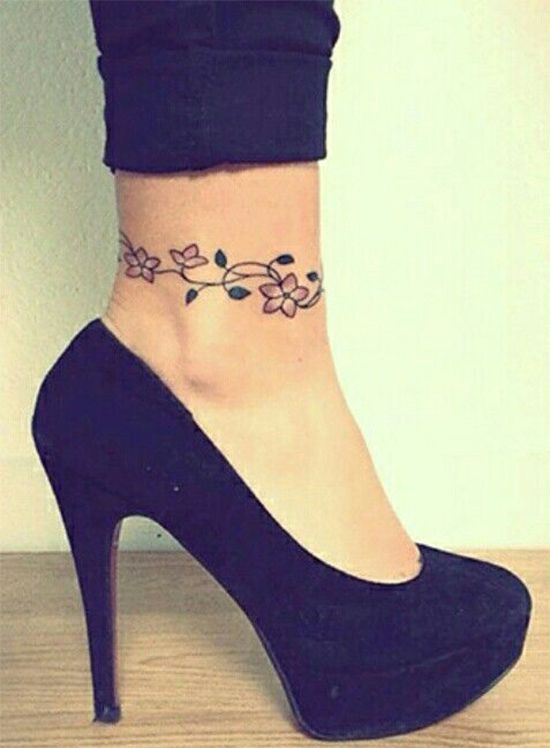 20 Unique Ankle Tattoos For Women Simply Admirable Ankle Bracelet