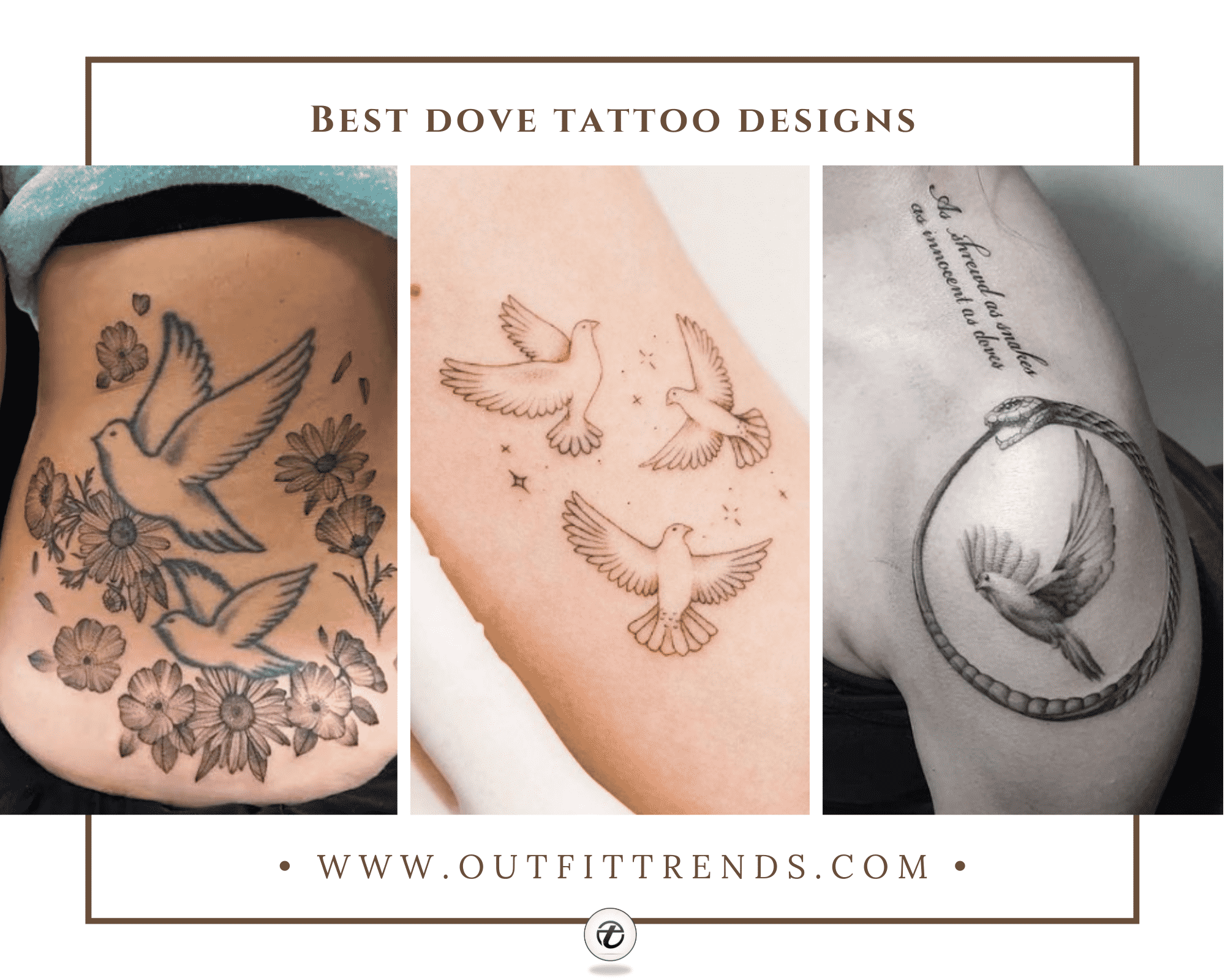 21 Cute Dove Tattoo Designs With Meanings