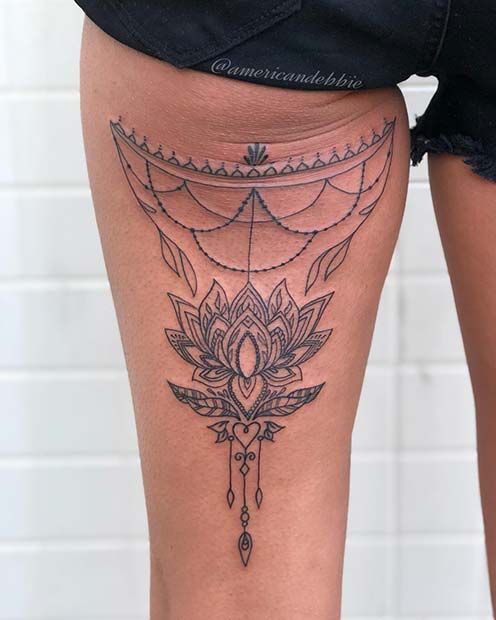 23 Back Of Thigh Tattoo Ideas For Women Page 2 Of 2 Stayglam