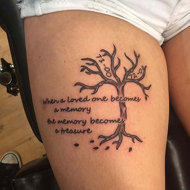 23 Emotional Memorial Tattoos To Honor Loved Ones Tattoos For Daughters Memorial Tattoo