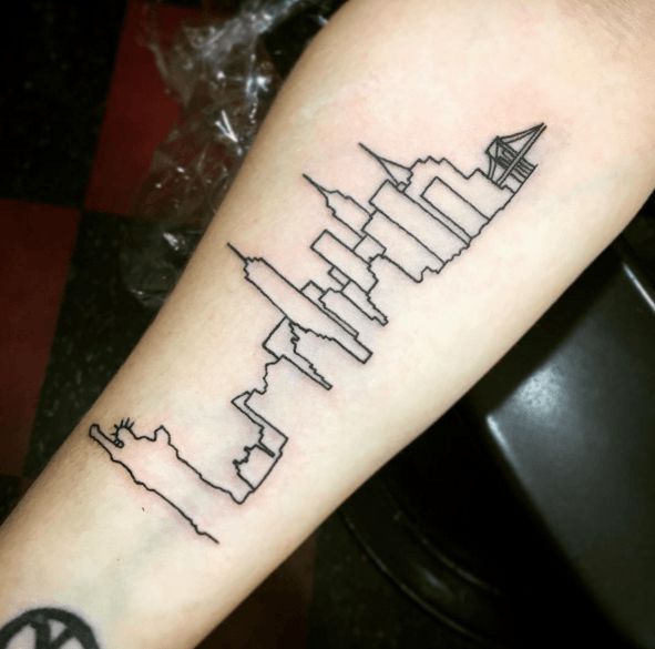 23 Nyc Skyline Tattoos With Meanings Tattooswin Skyline Tattoo