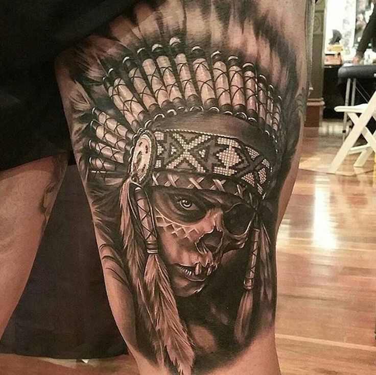 23 Skull With Headdress Tattoo 2022 Ganar Dinero Con Agloco