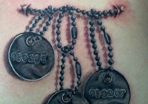 25 Astounding Dog Tag Tattoos Creativefan Dog Tags Tattoo Tattoos