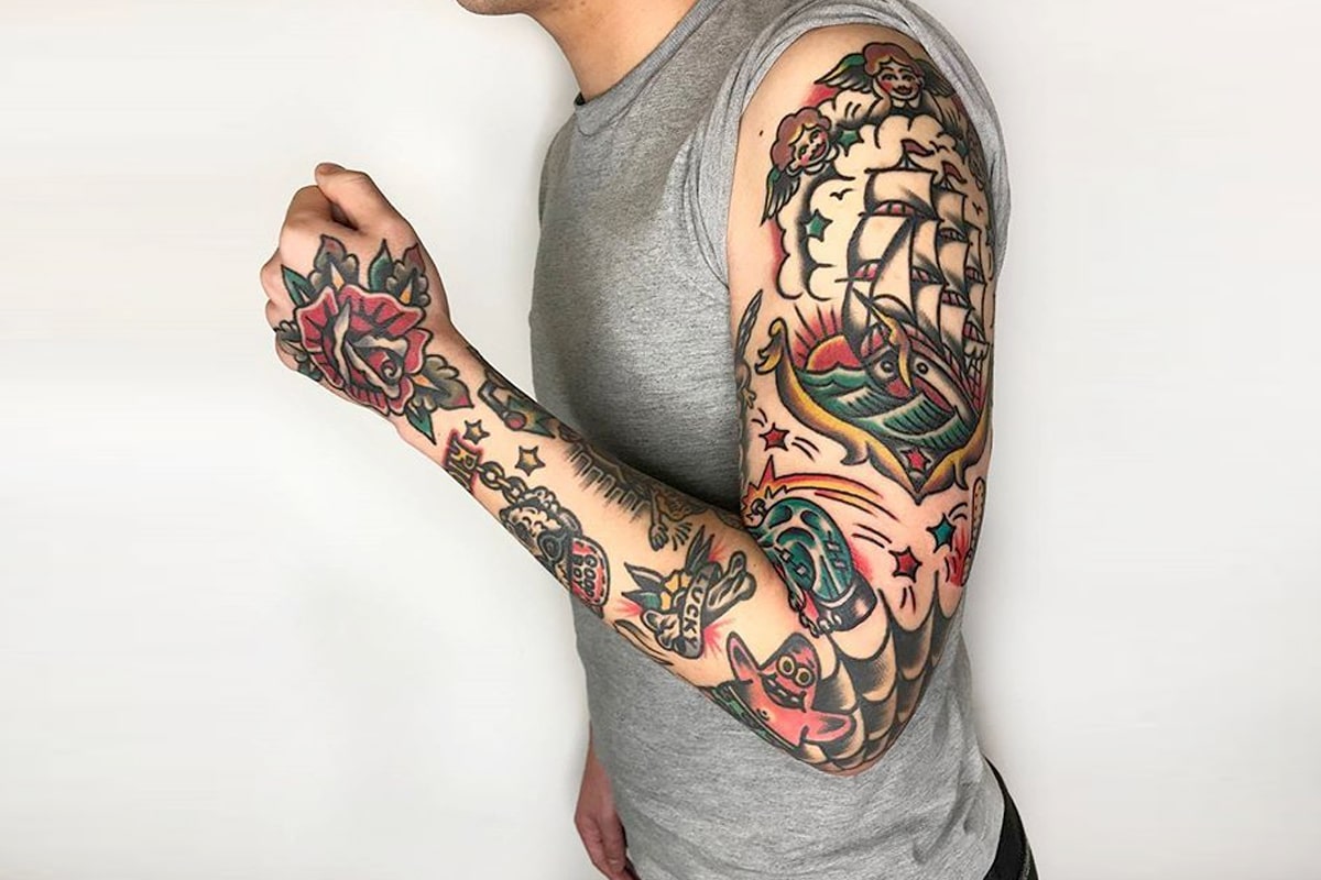 25 Coolest Sleeve Tattoos For Men Mens Arrow Tattoo Best Sleeve