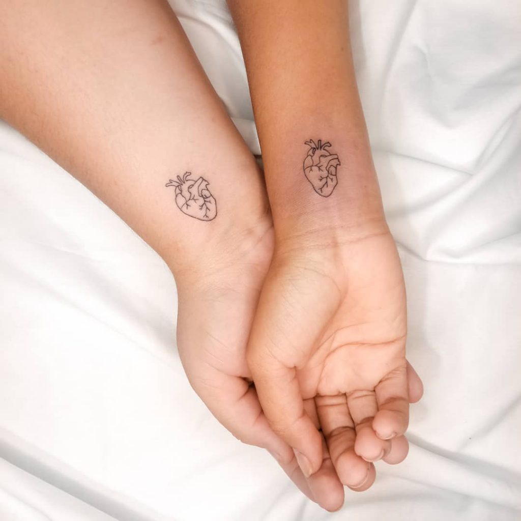 25 Romantic Small Matching Tattoos For Couples Small Tattoos Ideas