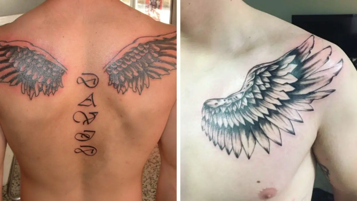 25 Stunning Angel Wing Tattoos For Men Pulptastic