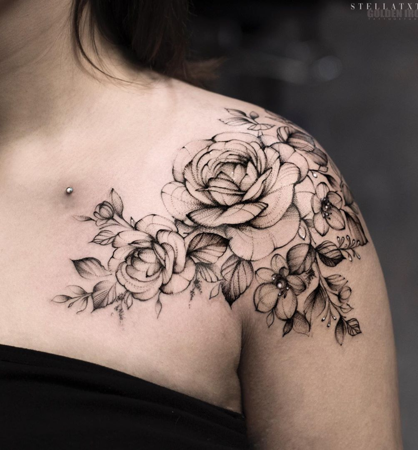 26 Awesome Floral Shoulder Tattoo Design Ideas For Woman Page 12 Of 26 Fashionsum