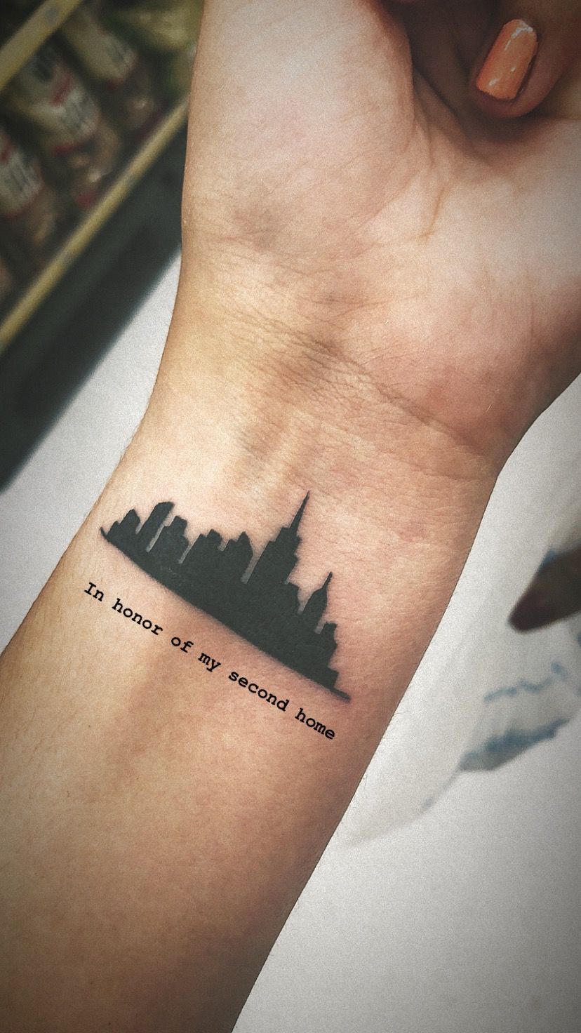 26 Nyc Skyline Tattoo Ideas Skyline Tattoo Nyc Skyline Tattoo Nyc