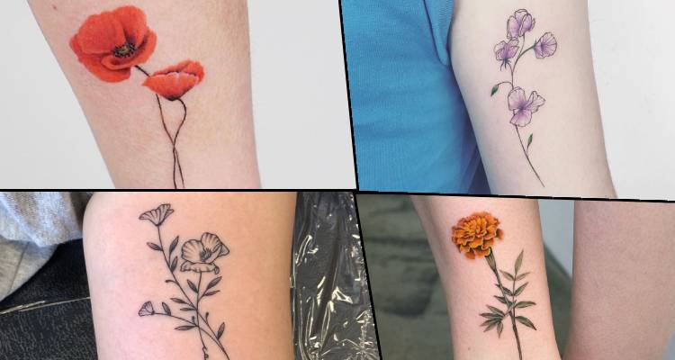 27 Gorgeous Birth Flower Tattoos That You Ll Actually Wish Always