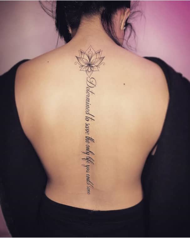 28 Delicate But Beautiful Spine Tattoo Designs For Women T Tattoo