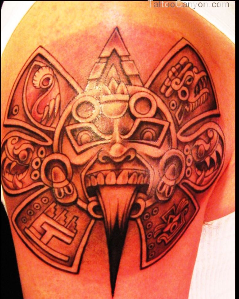 29 Awesome Aztec Sun Tattoo Designs Image Hd