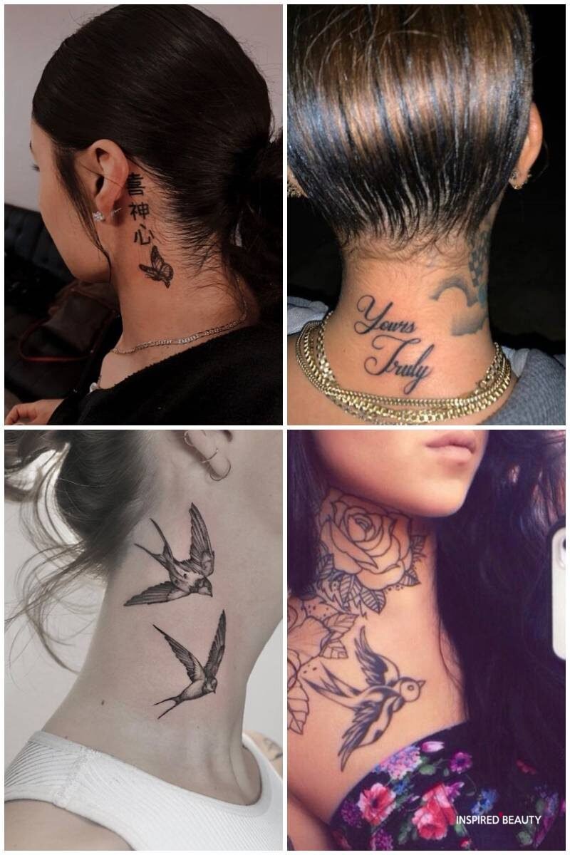 29 Coolest Neck Tattoos For Women Simple And Bold Inspired Beauty