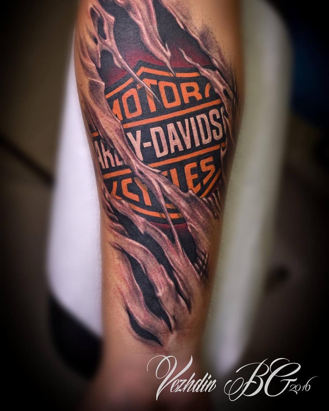 30 Amazing Harley Davidson Tattoos Designs With Meanings And Ideas