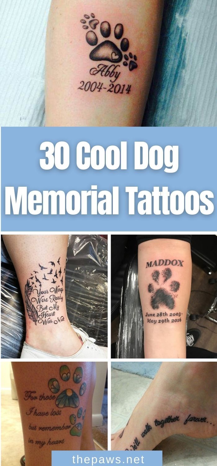 30 Cool Dog Memorial Tattoos Dog Memorial Tattoos Memorial Tattoos