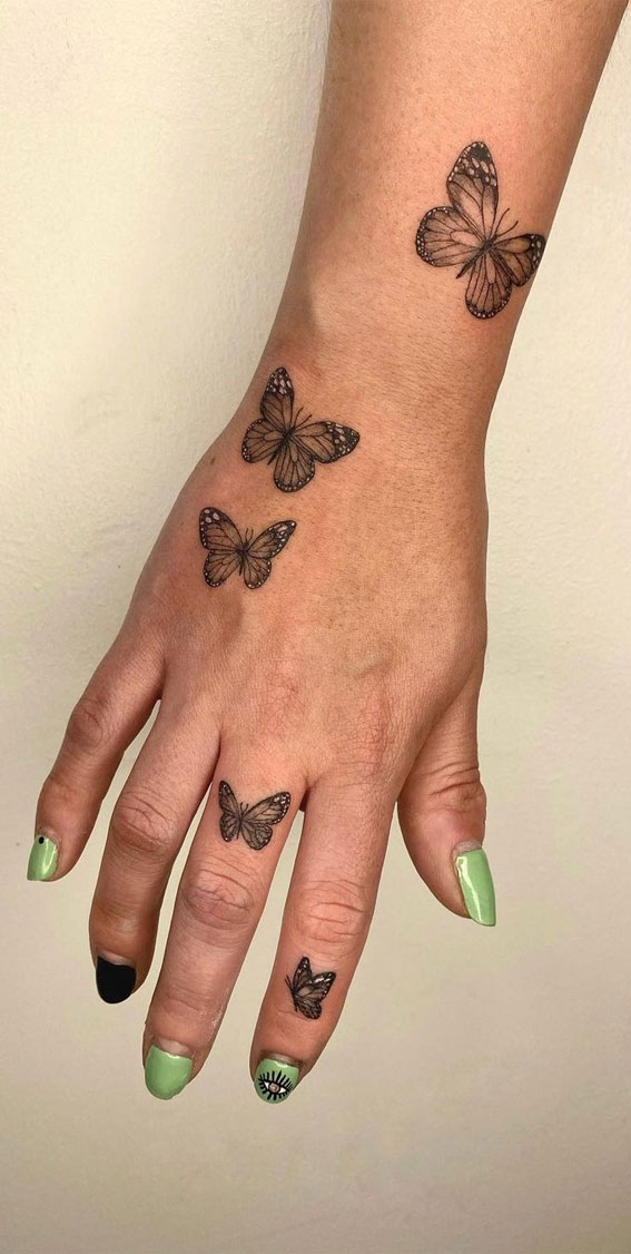 30 Cute Butterfly Tattoos Black Or Colour Butterfly I Take You