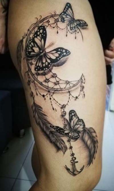 30 Fascinating Thigh Dream Catcher Tattoo Ideas Trendy Pins