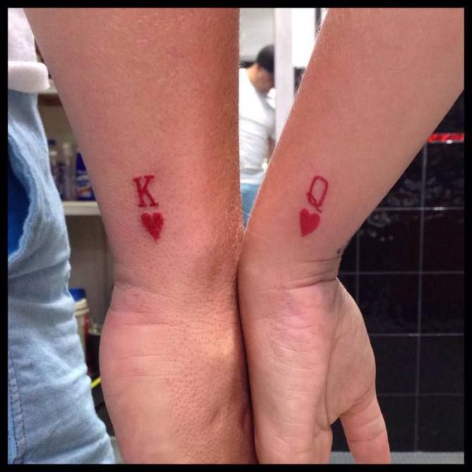 30 King And Queen Tattoos Queen Of Hearts Tattoo King Of Hearts