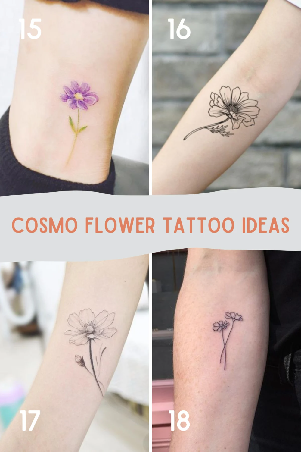 30 October Birth Flower Tattoo Ideas Cosmos Amp Marigolds 100 Tattoos