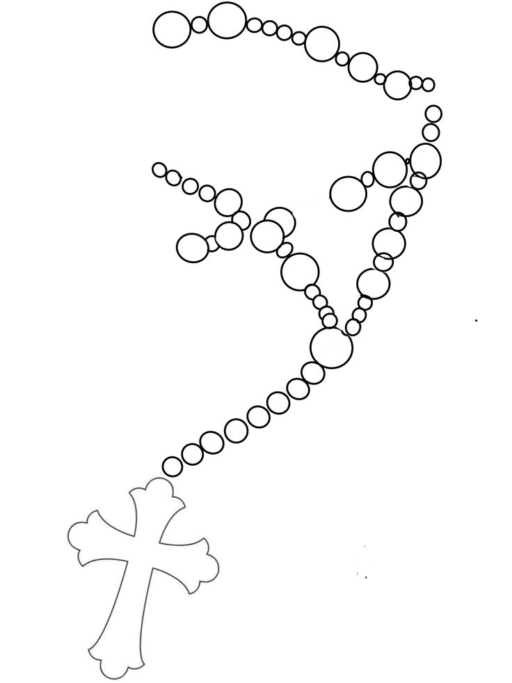 30 Outline Rosary Tattoo Stencil Sonjamavia