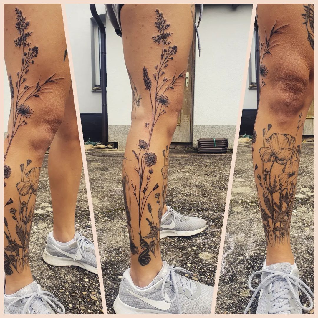 30 Unique Leg Tattoo Designs For Both Men And Women Calf Tattoos For