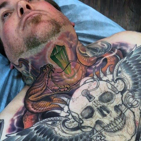 32 Eye Catching Throat Tattoos For Men In 2023