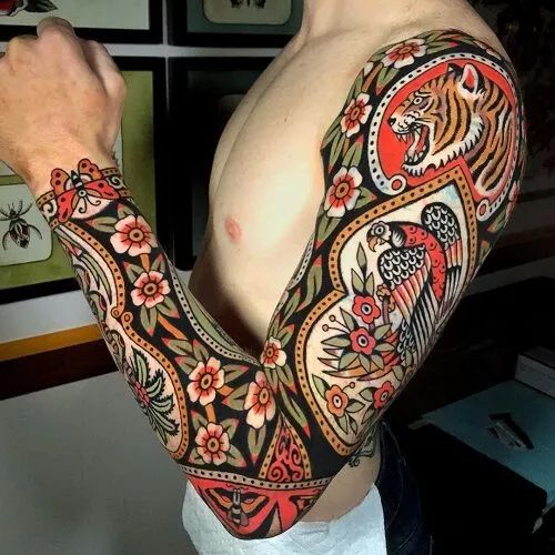 35 Best American Traditional Tattoos For Men Top Designs In 2024