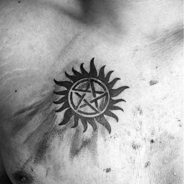 40 Anti Possession Tattoo Designs For Men Supernatural Ideas En 2020 S Mbolos Antiguos