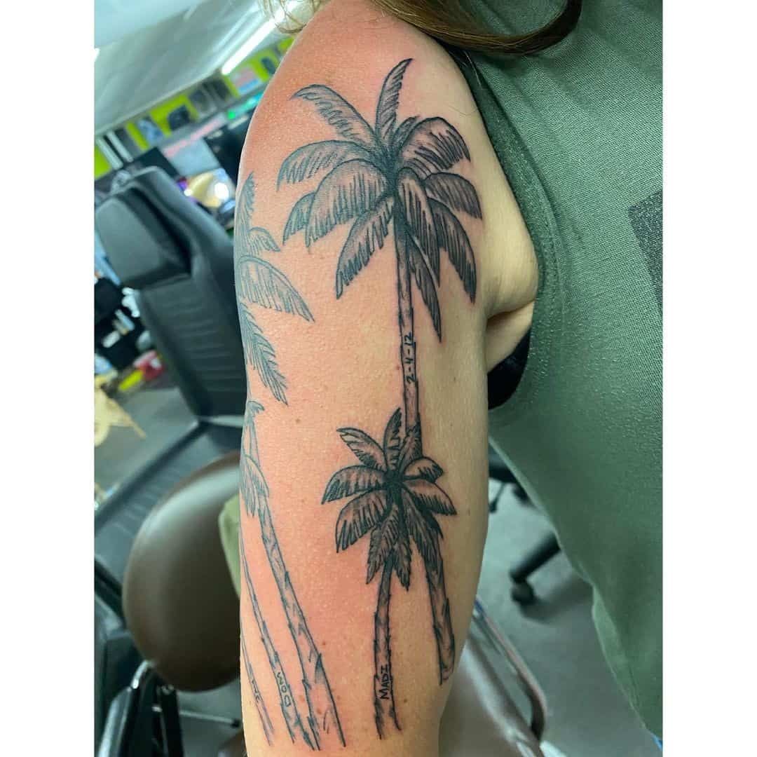 40 Best Tropical Palm Tree Tattoos The Inked Trip To Sun Paradise