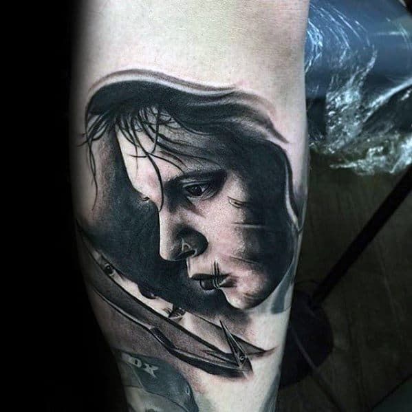 40 Edward Scissorhands Tattoo Designs For Men